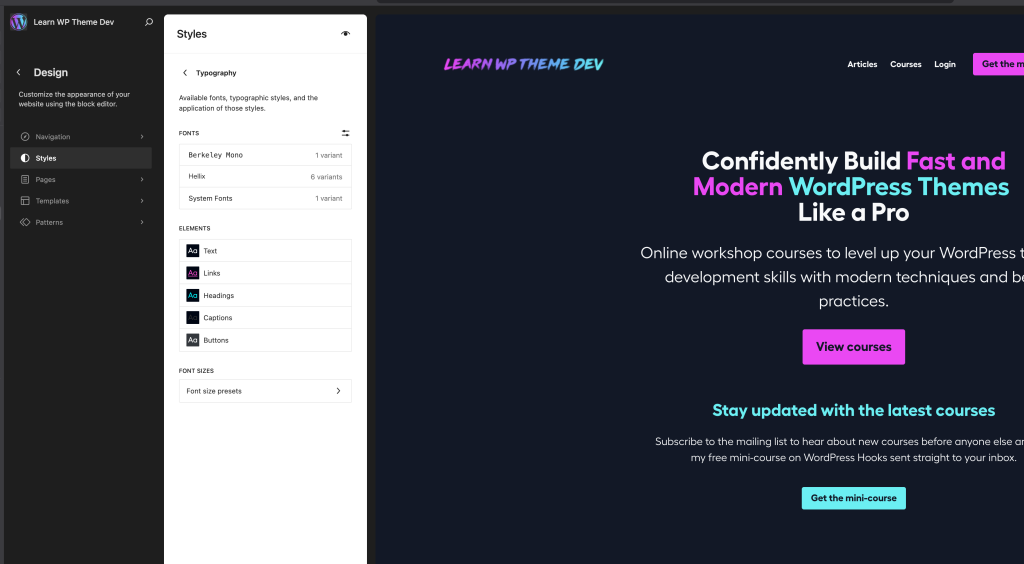 How to set up custom fonts in block themes | Learn WP Theme Dev