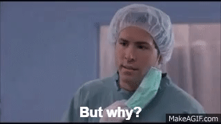 Ryan Reynolds in a surgical mask asking: But Why?